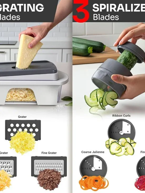 Mueller Pro-Series All-in-One, 12 Blade Mandoline Slicer for Kitchen, Food Chopp - Picture 5 of 7